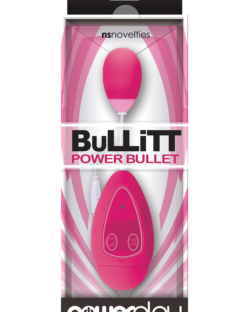 Pistola de bala individual Powerplay Bullitt Power de plástico ABS resistente al agua, color rosa
