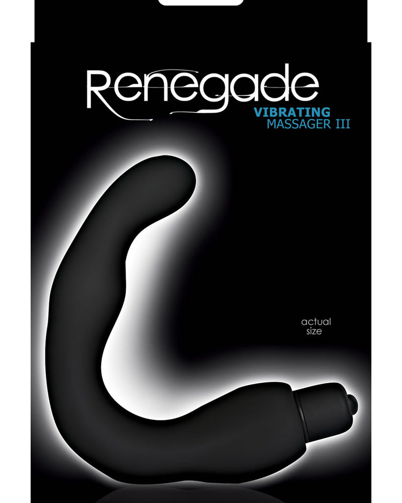 Renegade Silicone Vibrating Massager III Waterproof Black