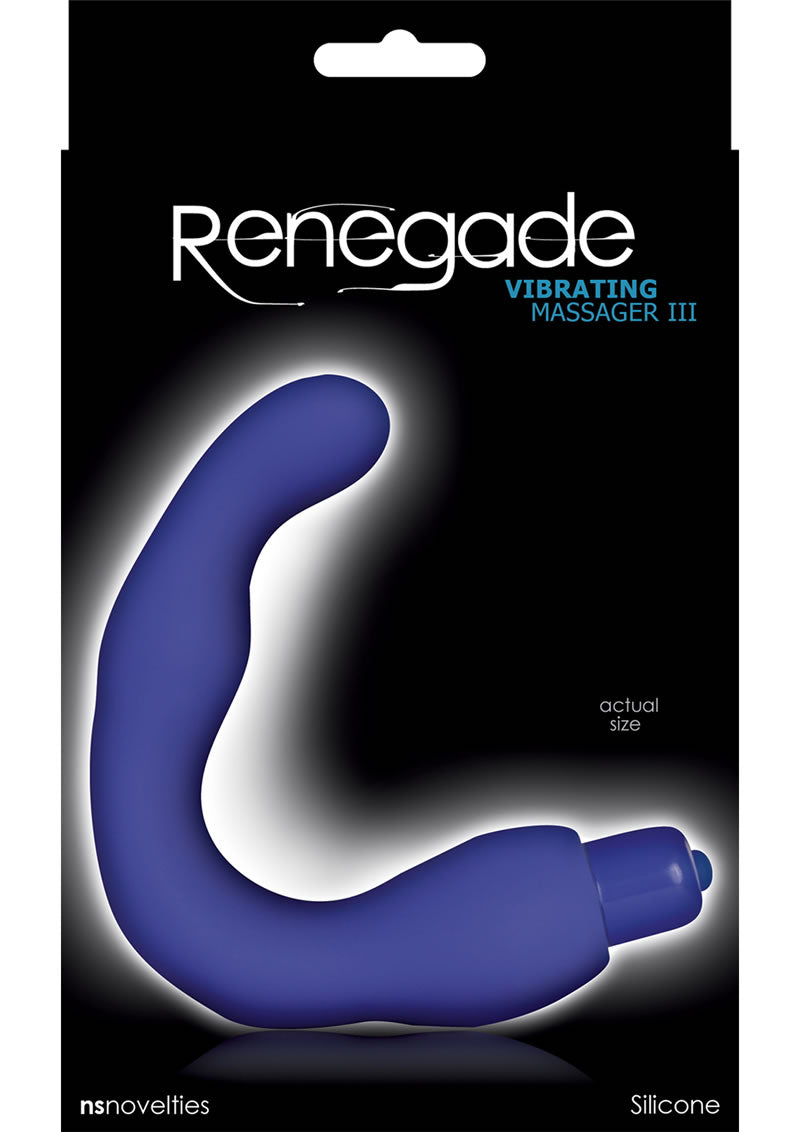 Renegade Silicone Vibrating Massager III Waterproof Blue