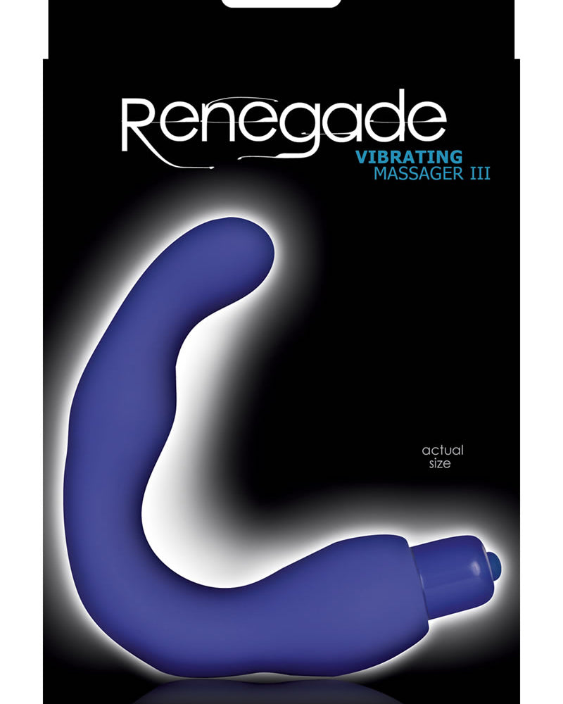 Renegade Silicone Vibrating Massager III Waterproof Blue