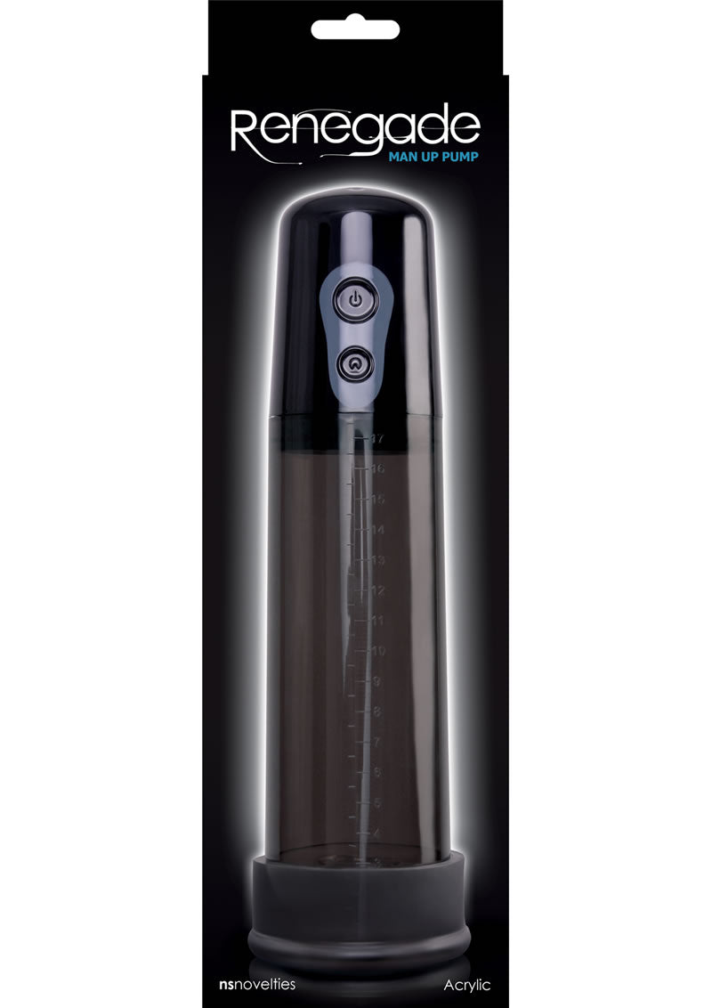 Bomba de agua Renegrade Powered Man Up de acrílico negro de 9 pulgadas