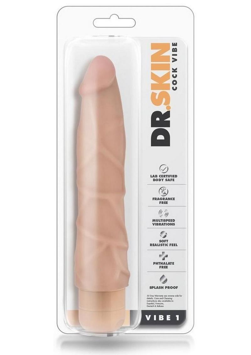 Dr. Skin Cock Vibe 01 Realistic Vibrator Splash Proof Natural 9 Inch