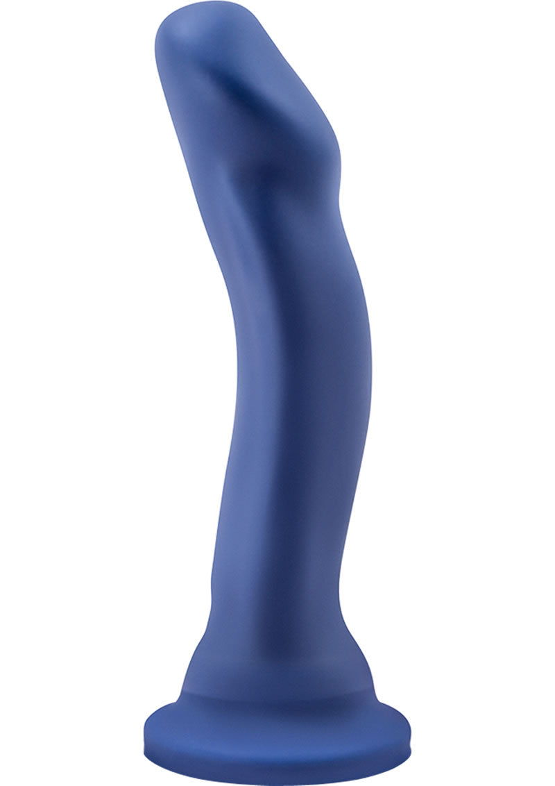 Consolador de silicona de densidad dual Helio Real Nude índigo de 7,5 pulgadas