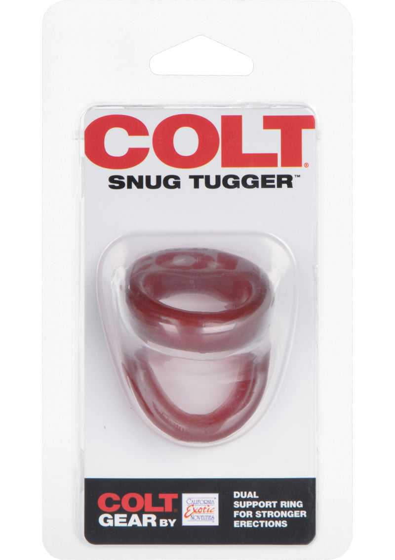 Anillo para el pene de doble soporte Colt Snug Tugger rojo