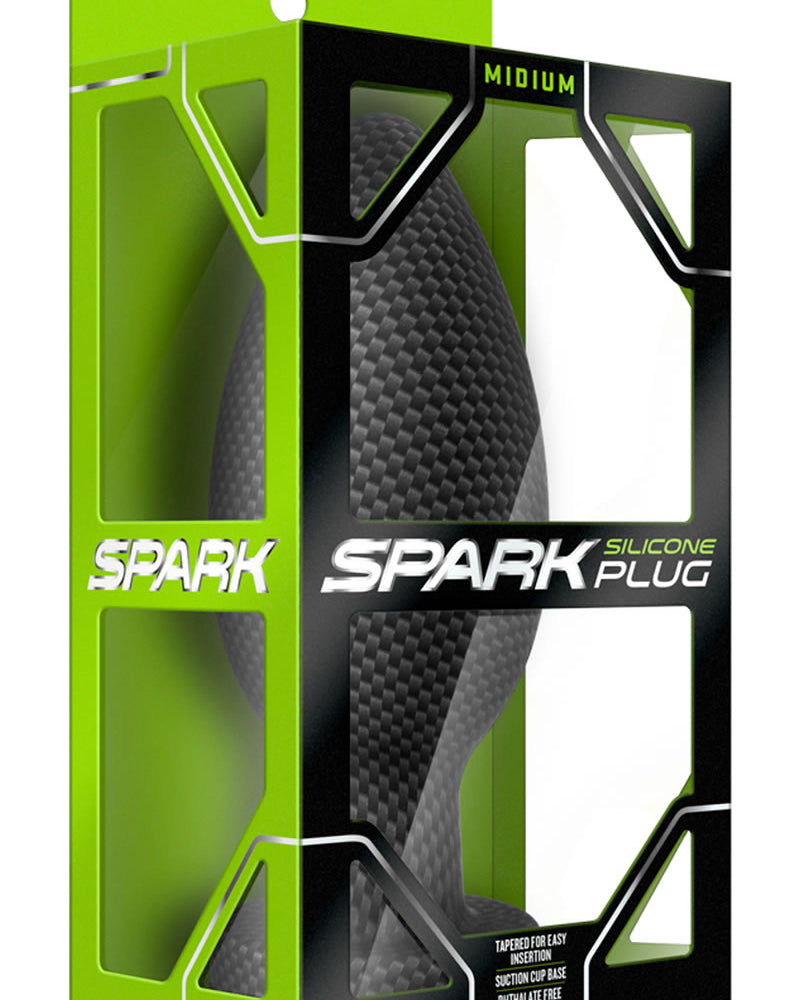 Spark Silicone Anal Plug Medium Black