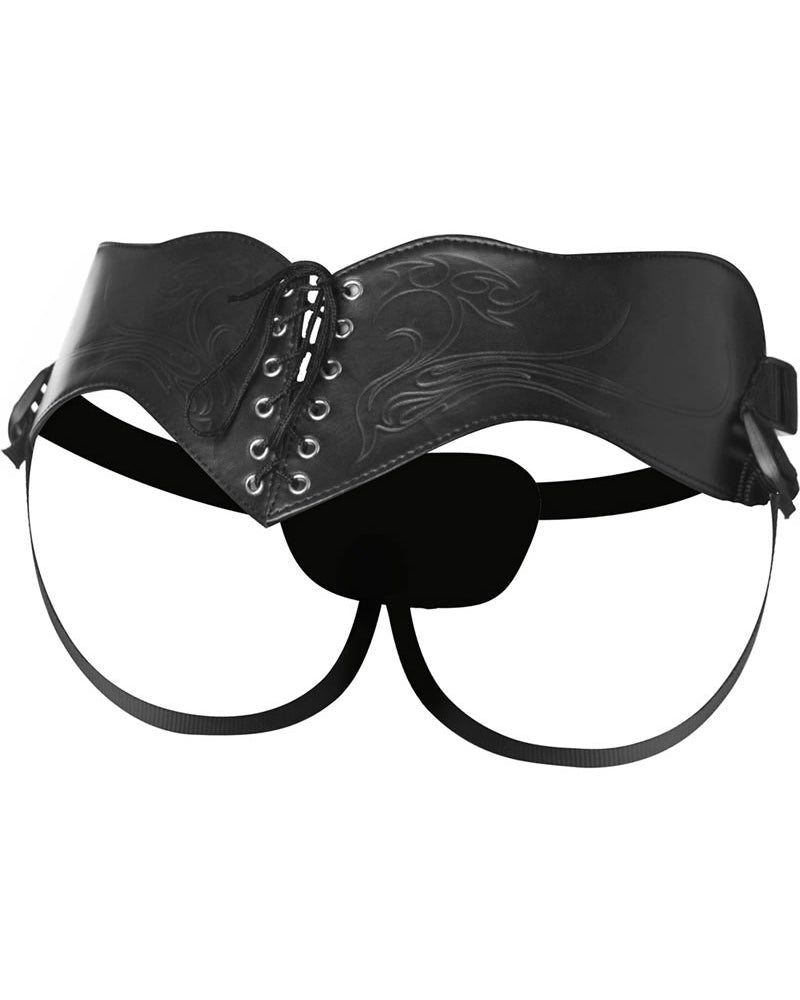 Strict Leather Corset Harness Black