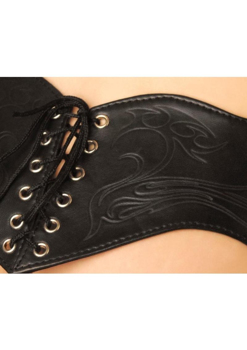 Strict Leather Corset Harness Black