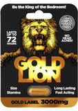 Píldora para mejorar la erección masculina Gold Lion de 3000 mg, 24 paquetes individuales por mostrador