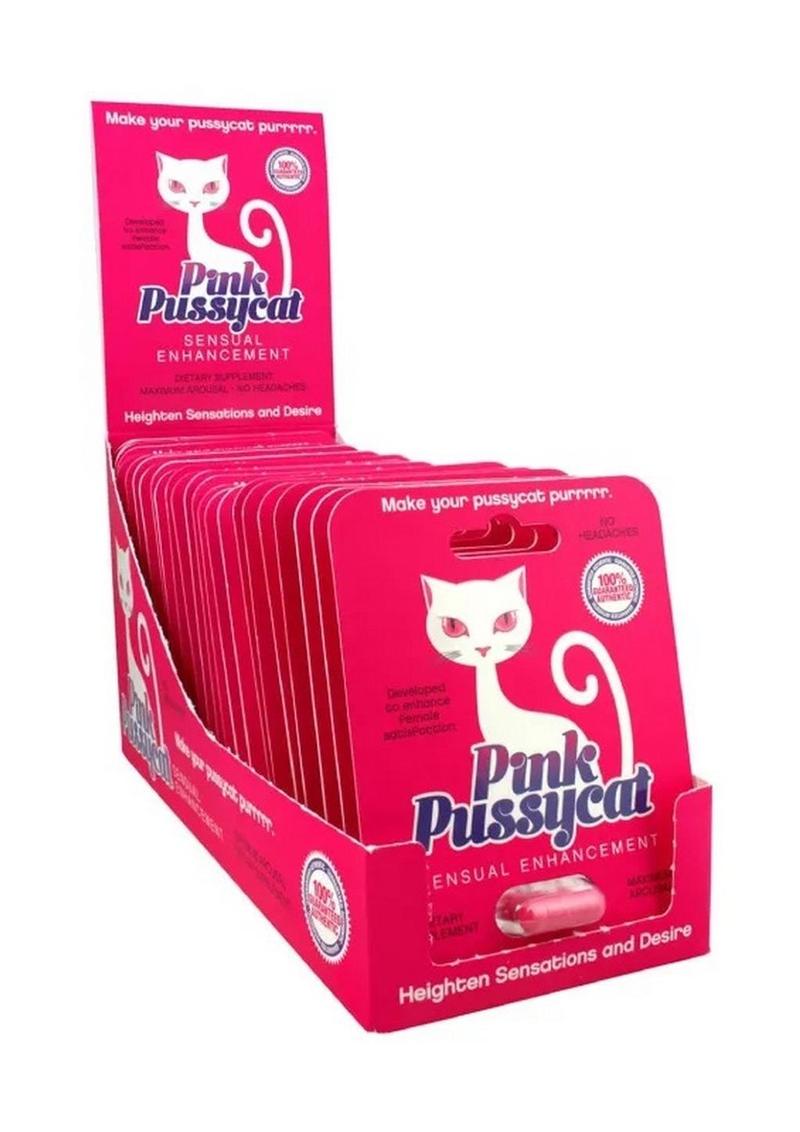 Pink Pussycat Female Sensual Enhancement Pill 24 Single Packs Per Counter Display