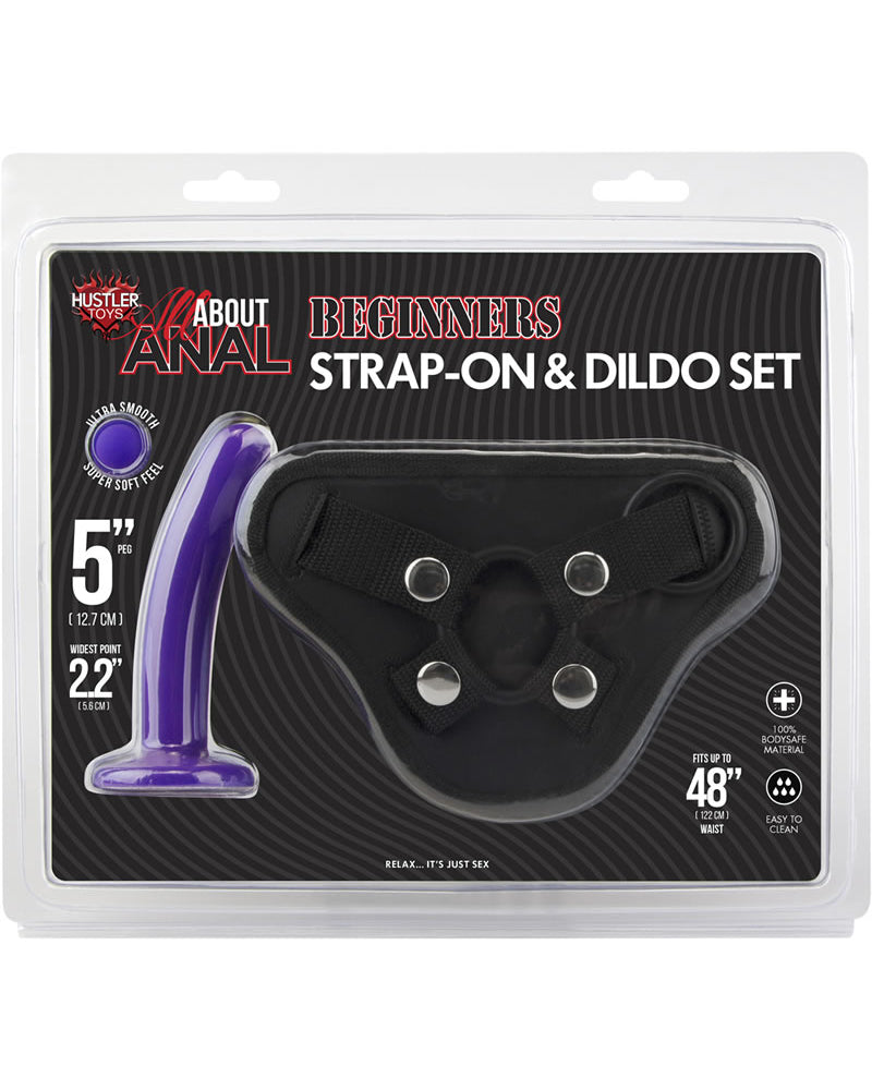 Hustler Toys All About Anal Beginners Strap-On And Dildo Set