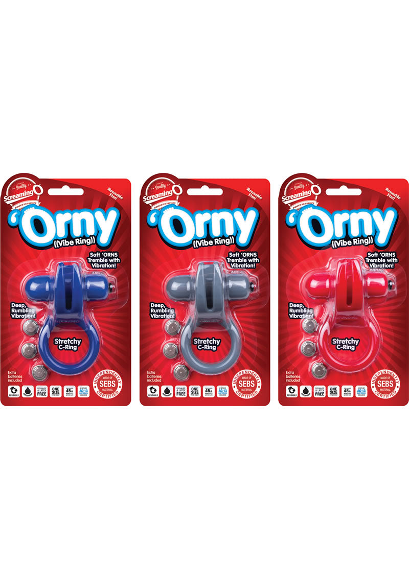 Orny Reuseable Ring Vibe Latex Free Waterproof Assorted Colors 6 Each Per Box