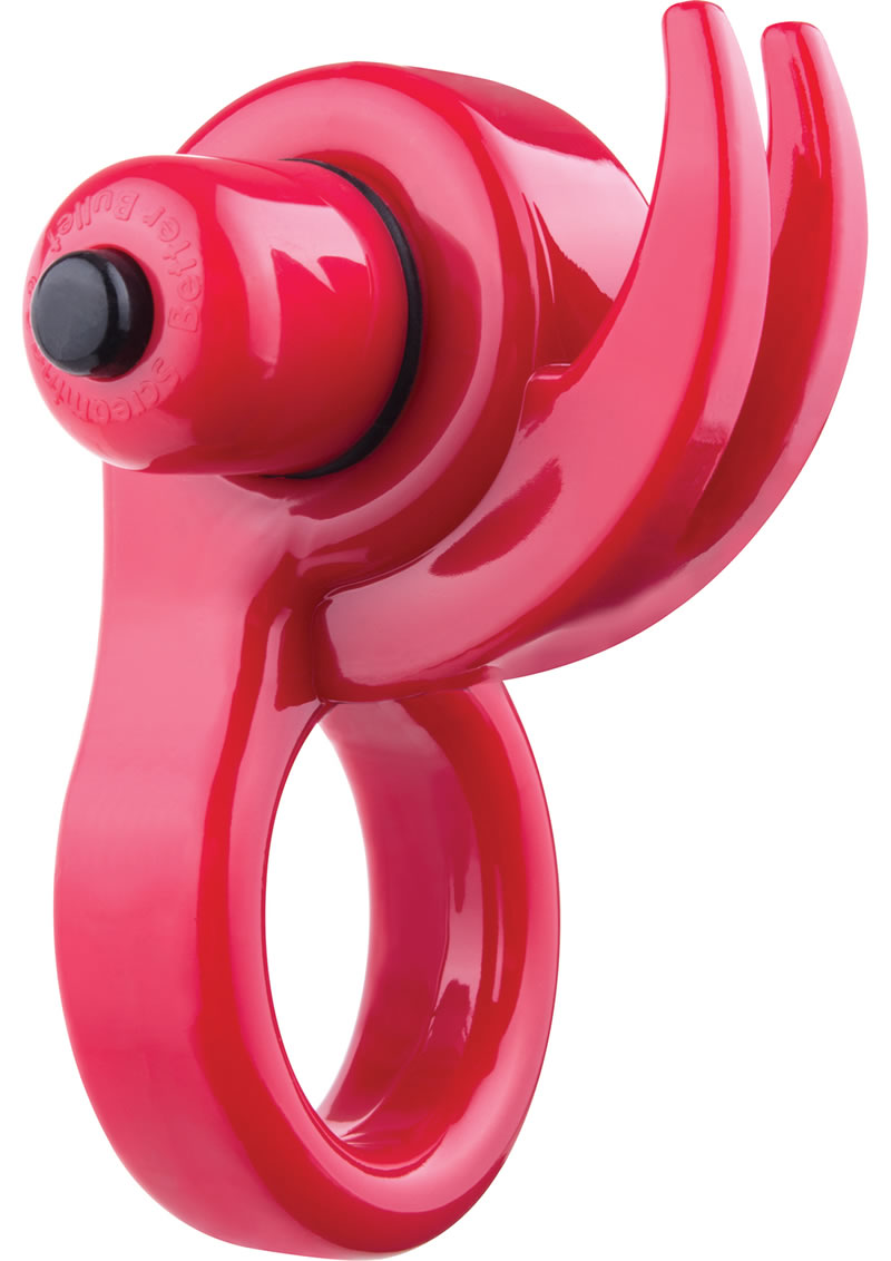 Anillo vibrador reutilizable Orny, resistente al agua y sin látex, color rojo