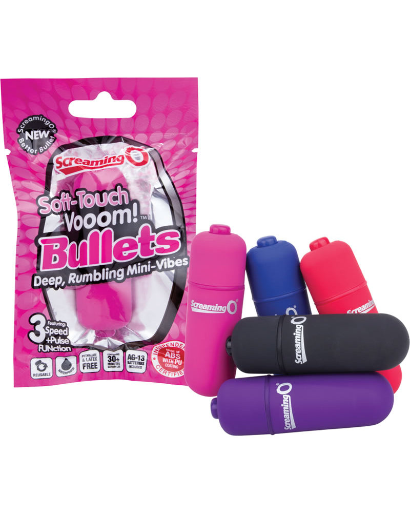 Soft Touch Vooom Bullets Reuseable Latex Free Waterproof Assorted Colors 20 Each Per Box