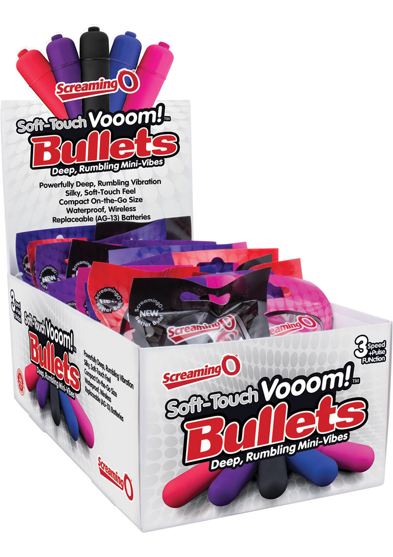 Soft Touch Vooom Bullets Reuseable Latex Free Waterproof Assorted Colors 20 Each Per Box