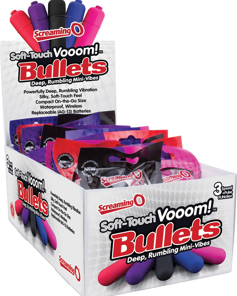Soft Touch Vooom Bullets Reuseable Latex Free Waterproof Assorted Colors 20 Each Per Box
