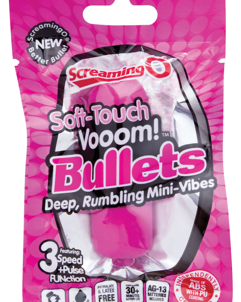 Soft Touch Vooom Bullets Reuseable Latex Free Waterproof Pink