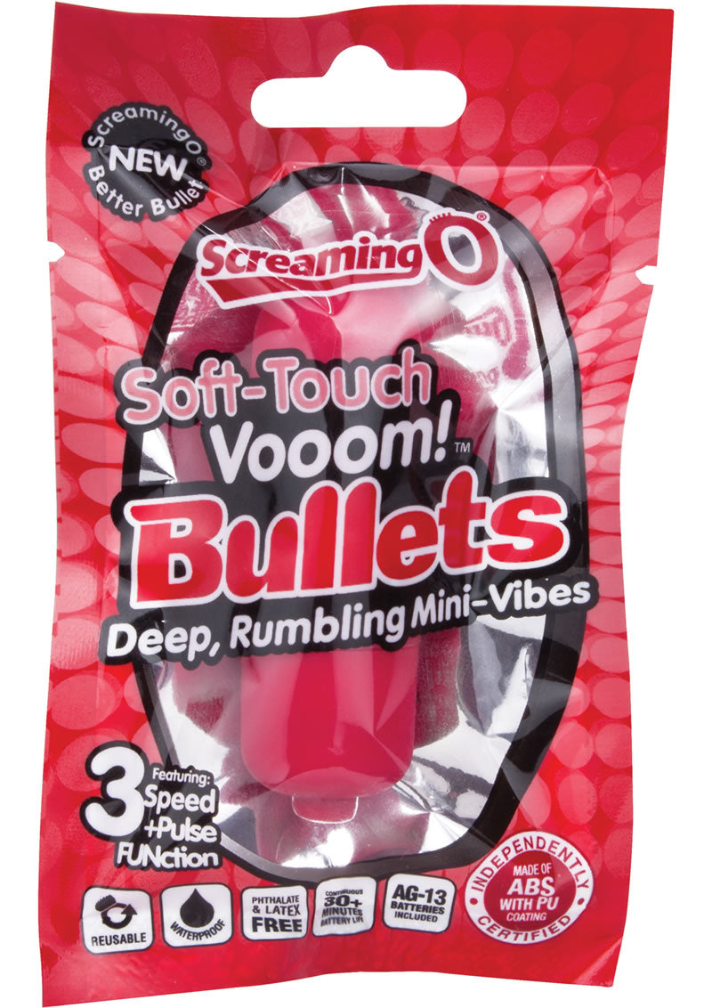 Soft Touch Vooom Bullets Reuseable Latex Free Waterproof Red