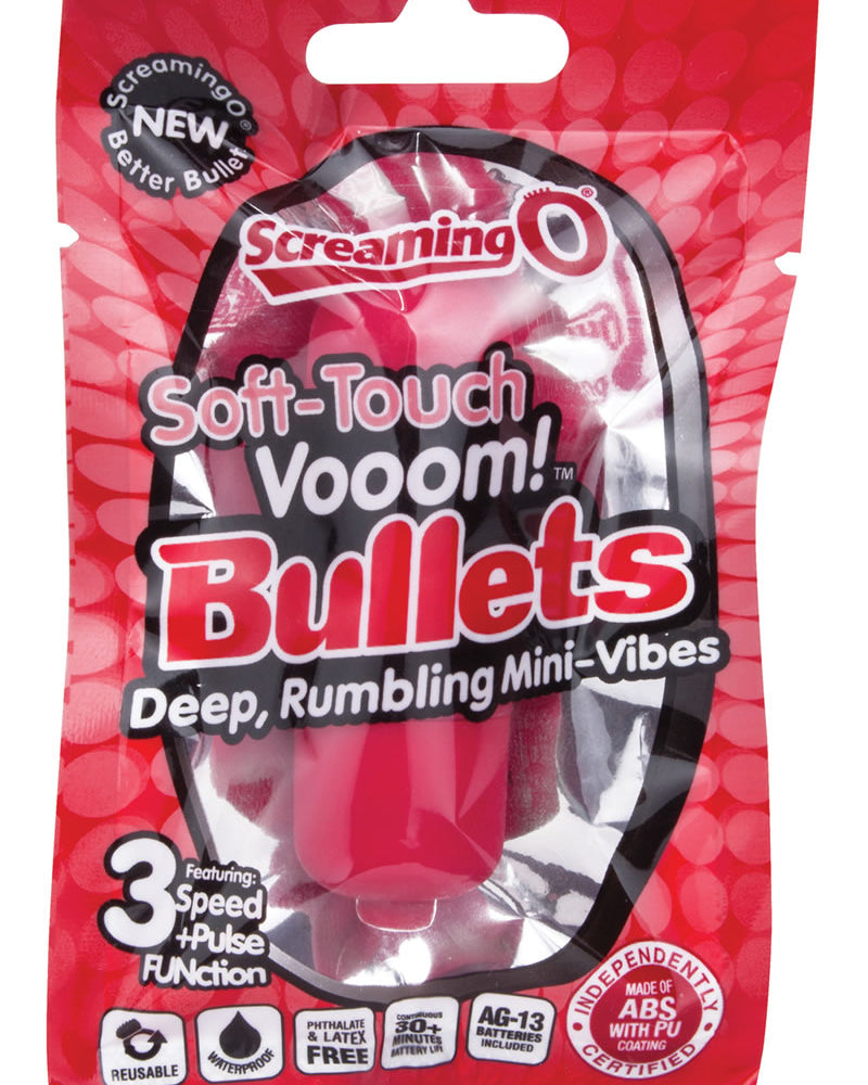 Soft Touch Vooom Bullets Reuseable Latex Free Waterproof Red