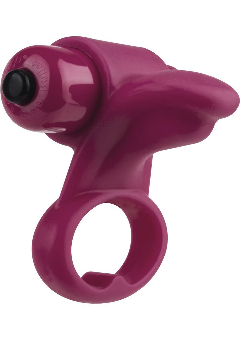 Anillo vibrador de silicona para dos dedos Screaming O You Turn, resistente al agua, color merlot