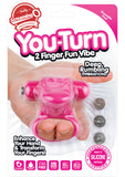 Screaming O You Turn 2 Finger Vibe Silicone Ring Waterproof Strawberry