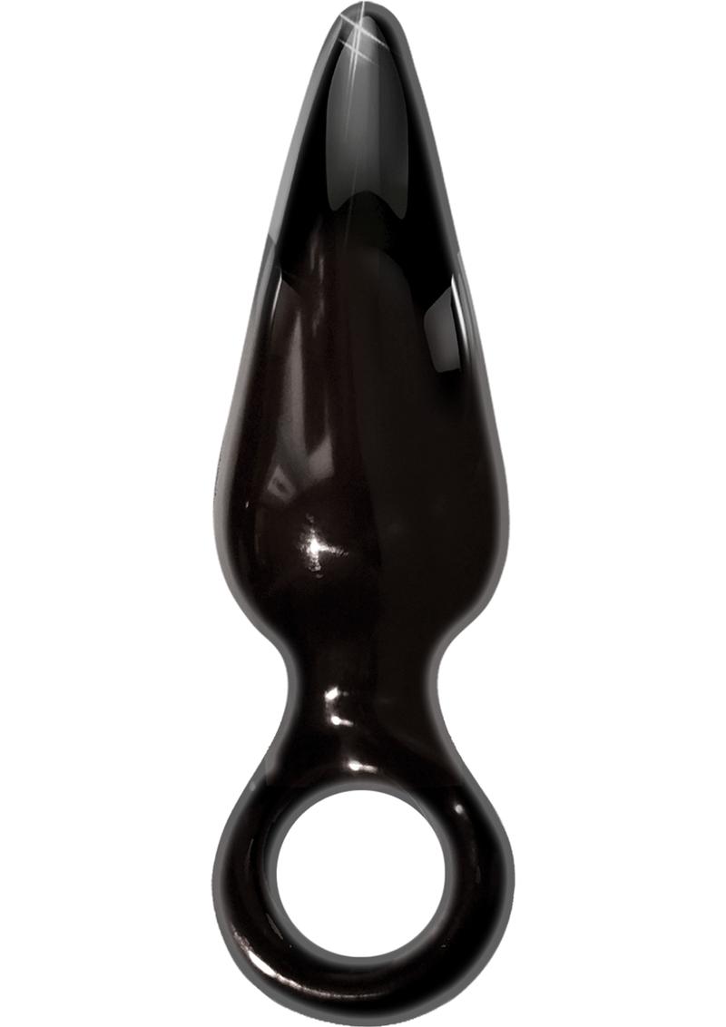 Anal Fever glass Pleasure Plug Ass Glass Black 5 Inch