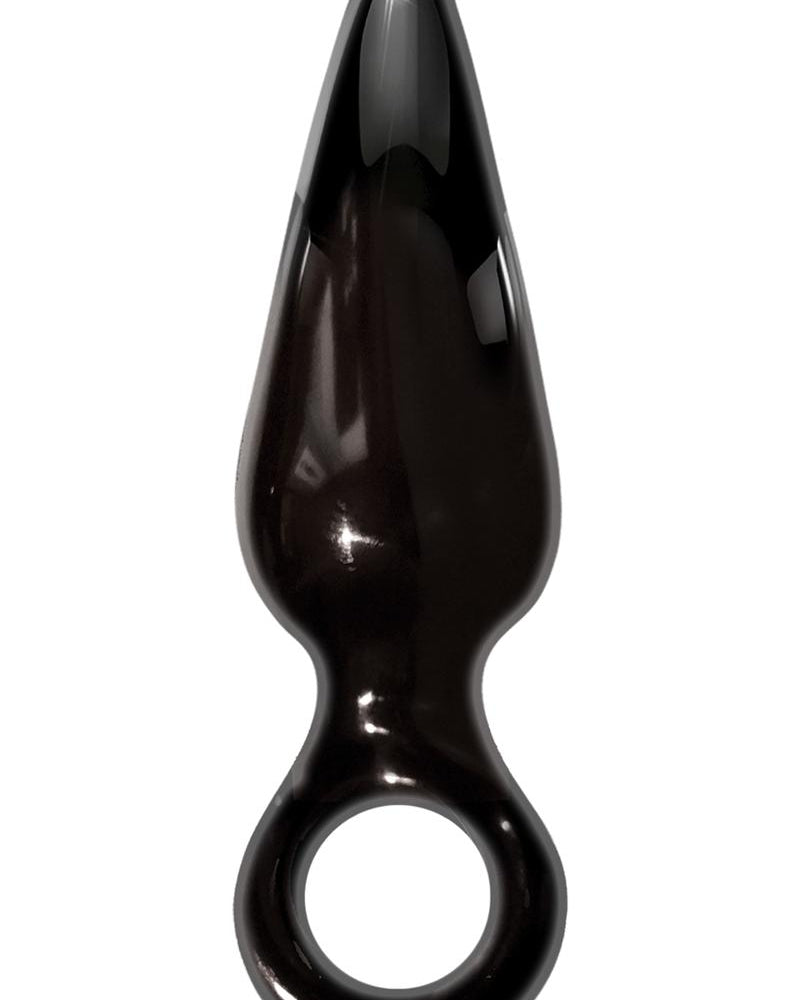 Anal Fever glass Pleasure Plug Ass Glass Black 5 Inch