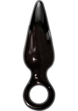 Anal Fever glass Pleasure Plug Ass Glass Black 5 Inch