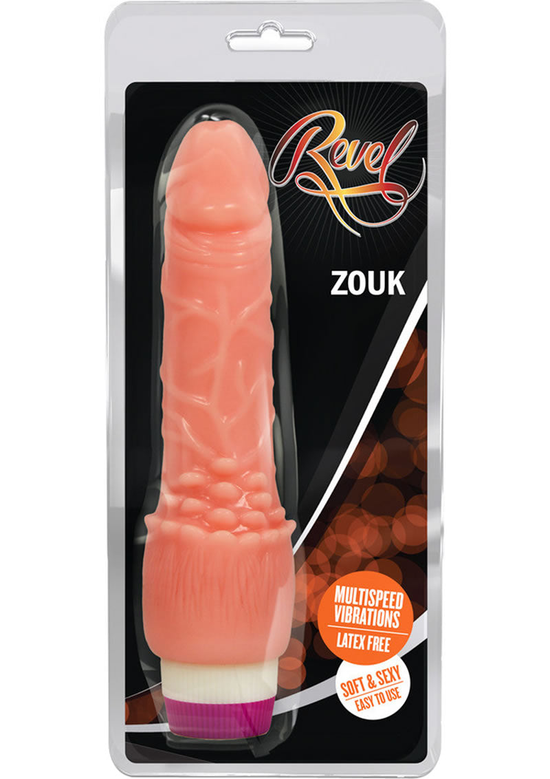 Revel Zouk Realistic Vibrator Beige 7.80 Inch