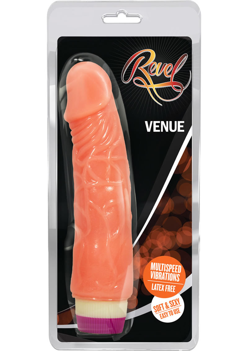 Revel Venue Realistic Vibrator Beige 8 Inch