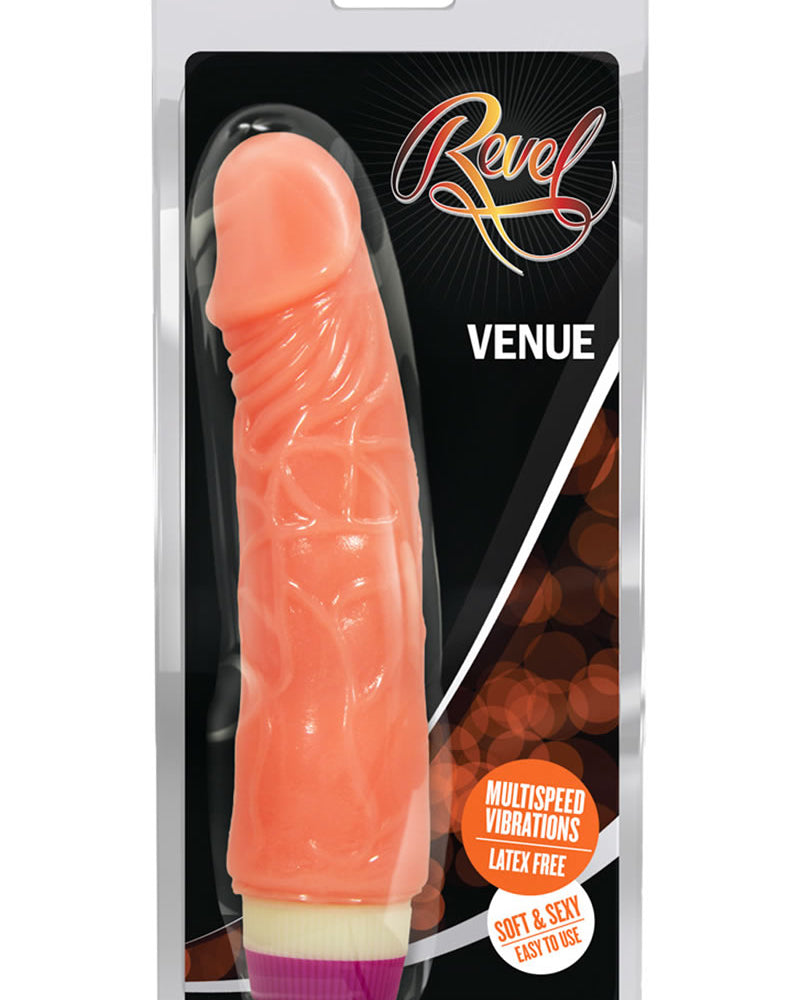 Revel Venue Realistic Vibrator Beige 8 Inch