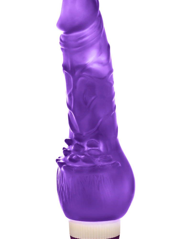 Vibrador realista Revel Zouk Jelly morado de 7,80 pulgadas