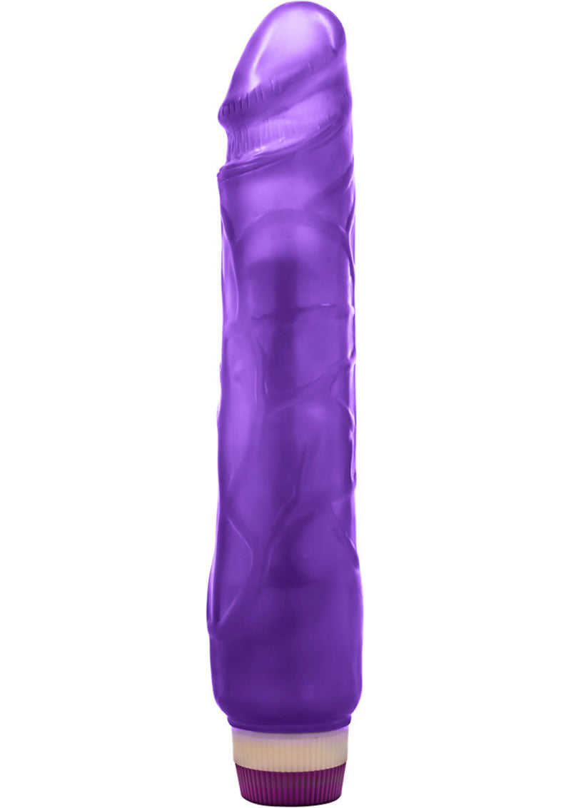 Vibrador realista de gelatina Revel Fuze morado de 10 pulgadas