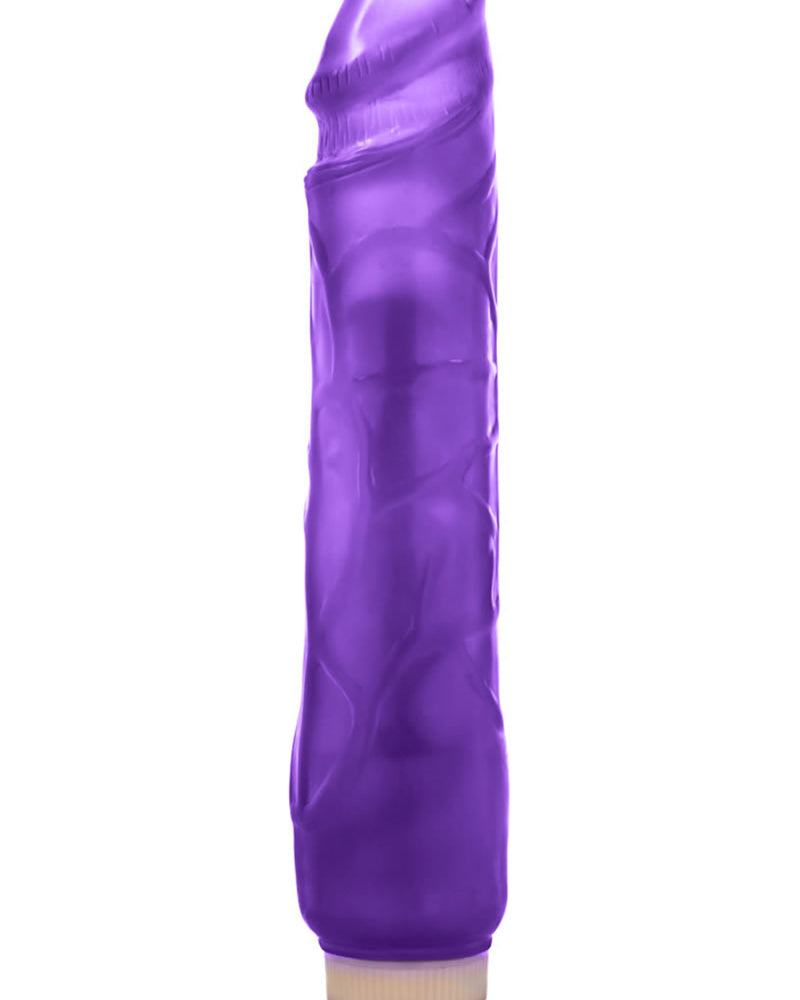 Vibrador realista de gelatina Revel Fuze morado de 10 pulgadas