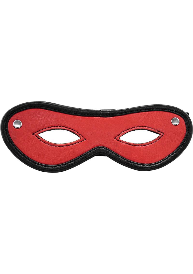 Rouge Open Eye Mask Leather Red