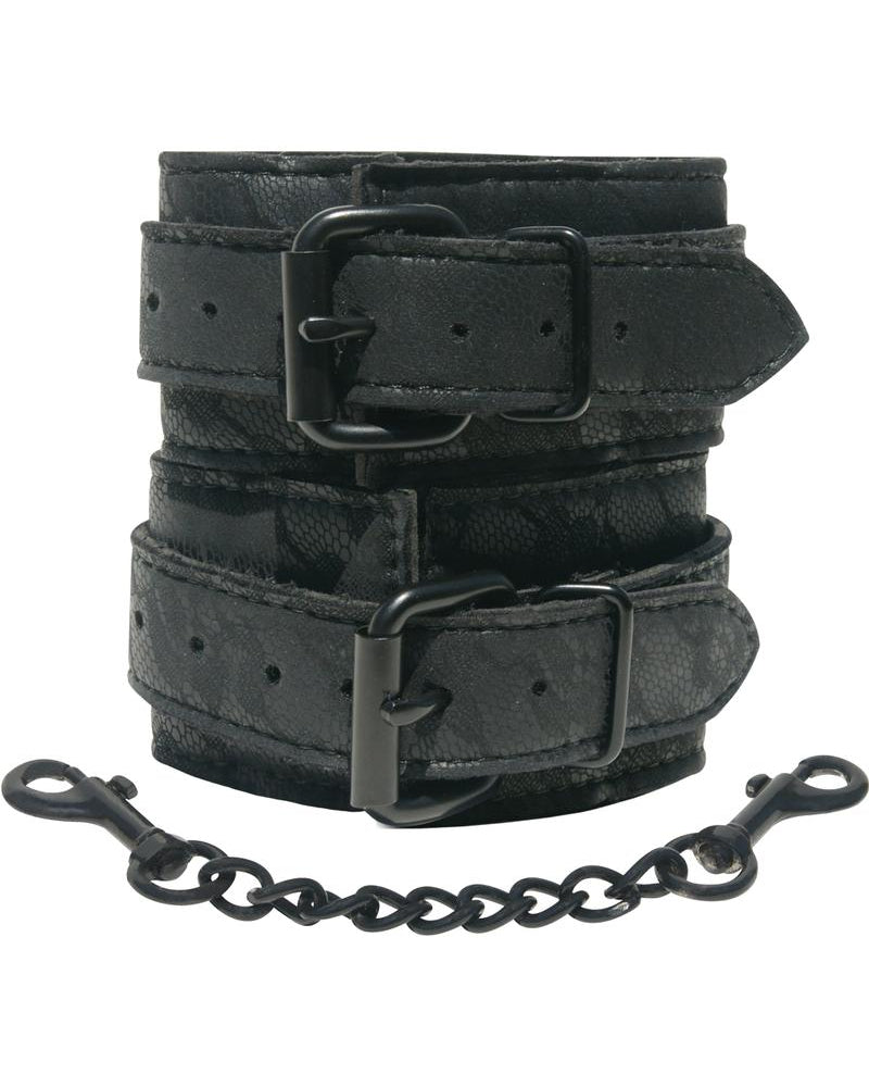 Puños de encaje negros de medianoche