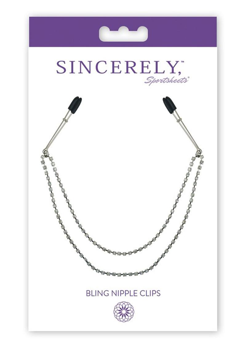 Midnight Bling Nipple Clips 20 Inch