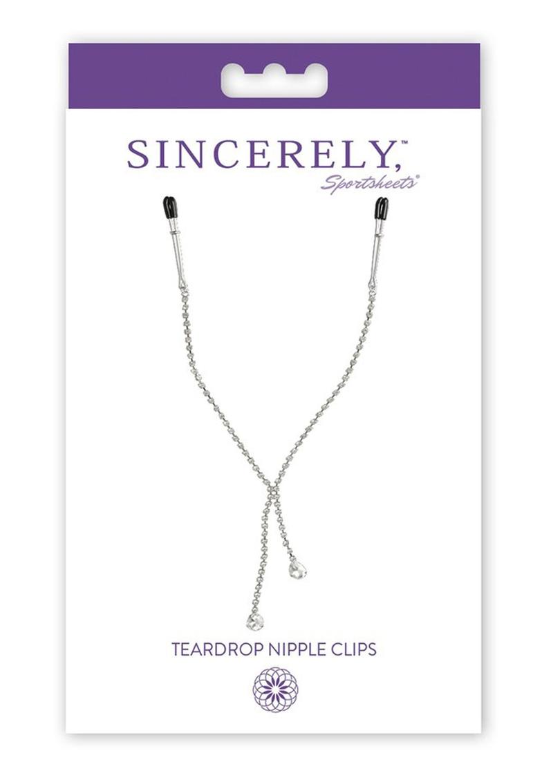 Midnight Teardrop Nipple Clips 18 Inch