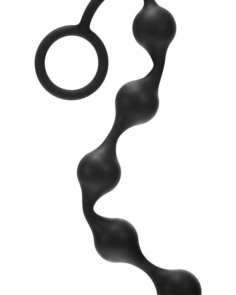 Kinx Onyx Anal Beads Flexible Silicone Black