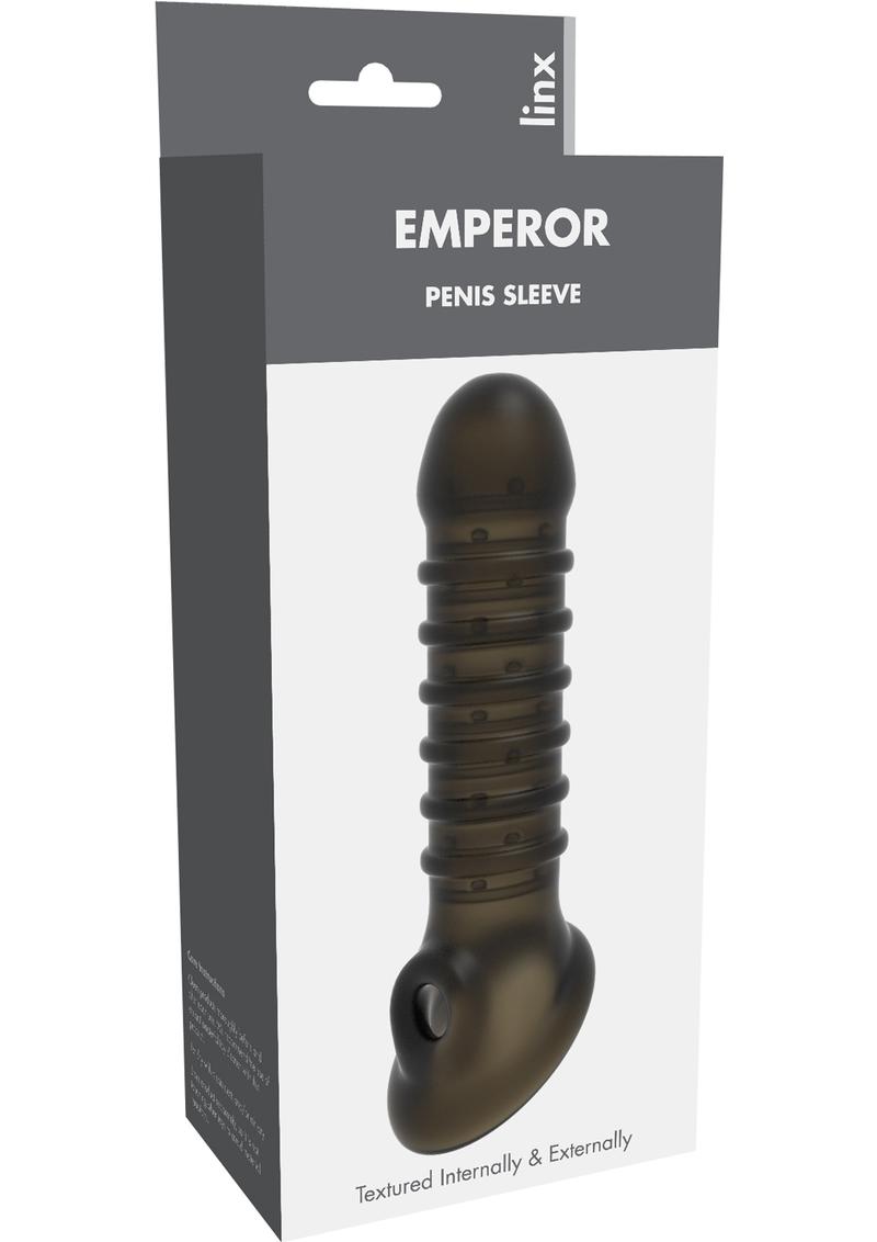 Funda para pene Linx Emperor de 7 pulgadas, color negro