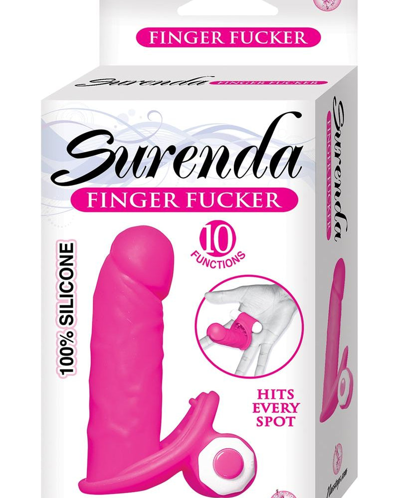 Surenda Finger Fucker Silicone Vibe Waterproof Pink 3.5 Inch
