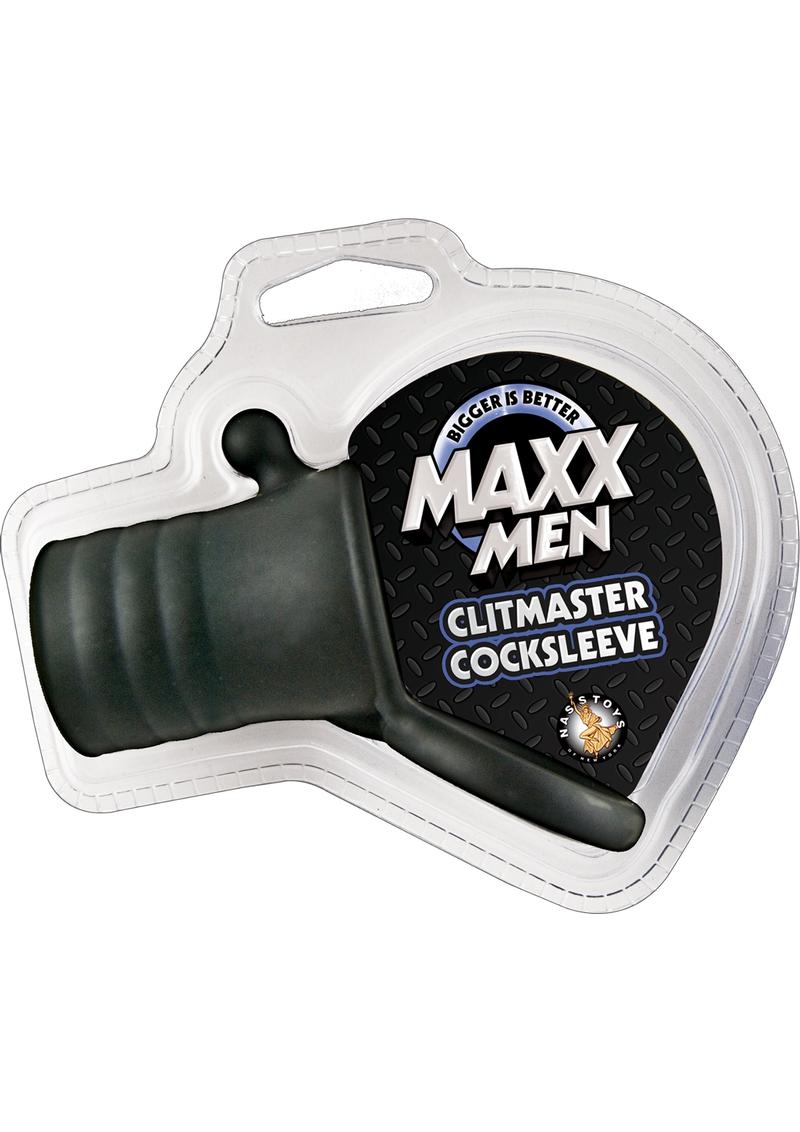 Funda de silicona para el pene Maxx Men Clitmaster, resistente al agua, color negro