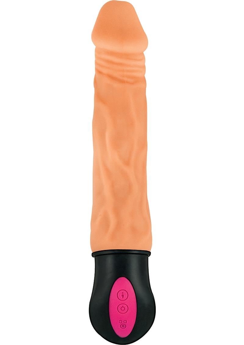Vibrador realista de piel auténtica natural Hot Cock n.º 1 con carga USB, resistente al agua, 7 pulgadas