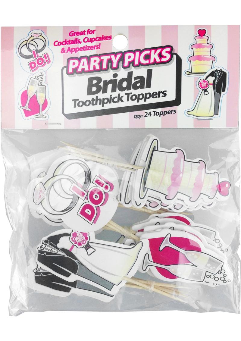 Party Picks Bridal Party Toothpick Toppers 24 Each Per Pack