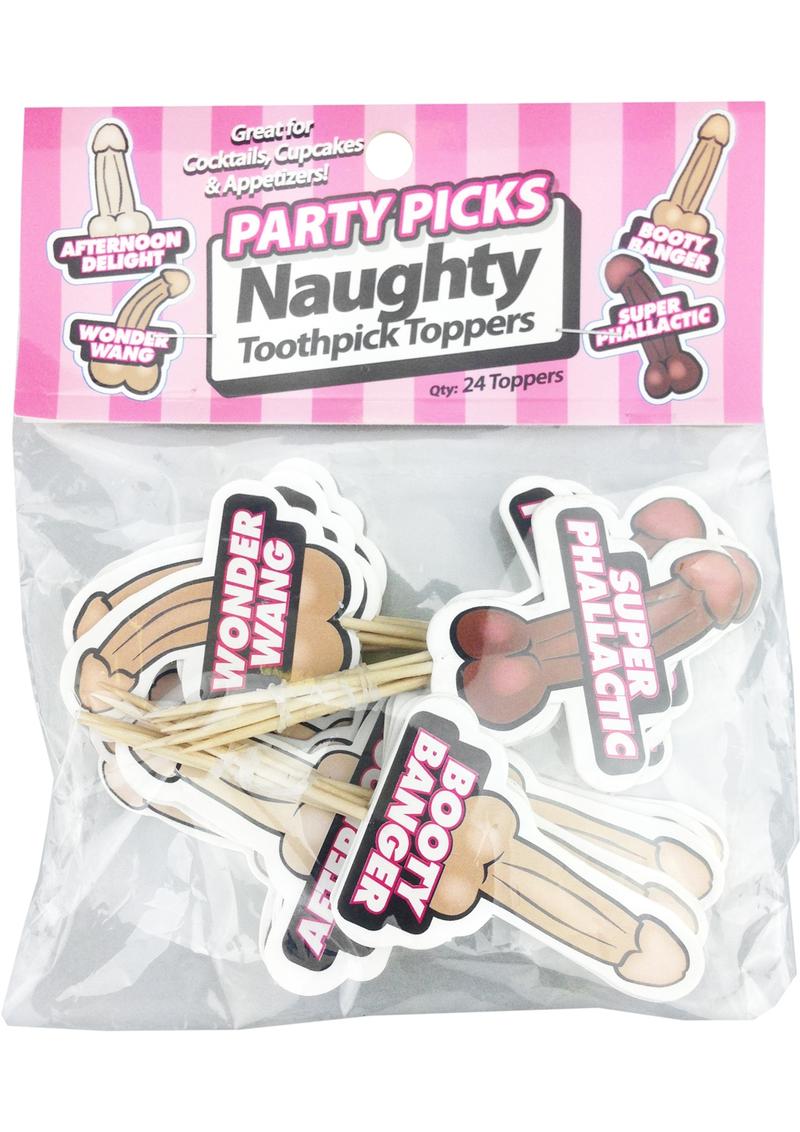 Adornos para palillos de dientes de Party Picks Naughty Party, 24 unidades por paquete