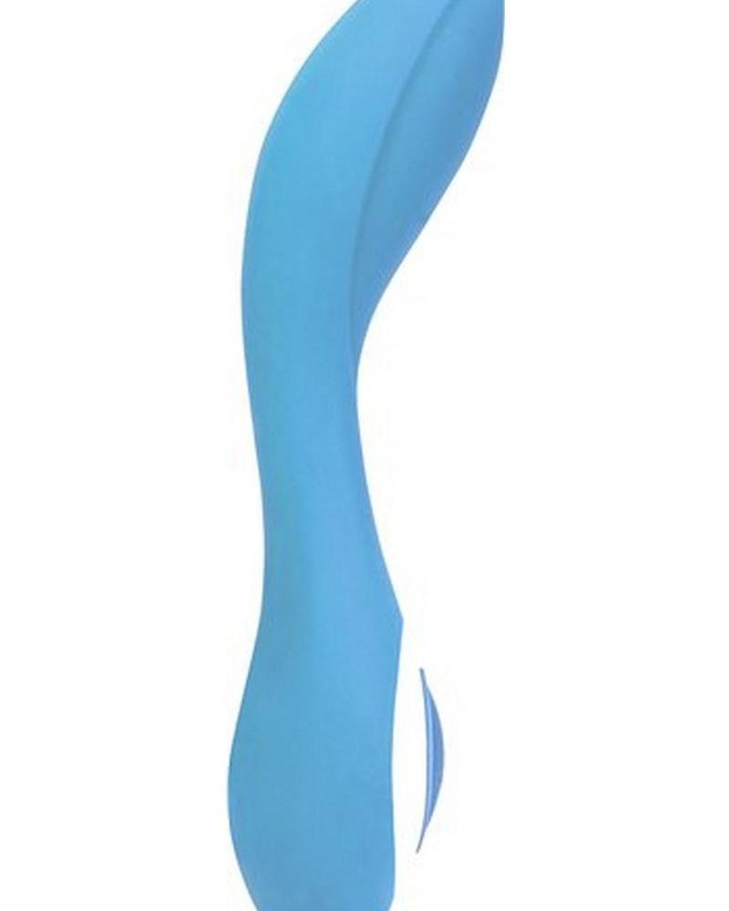 Vibrador de silicona recargable por USB Wonderlust Serenity, resistente al agua, color azul