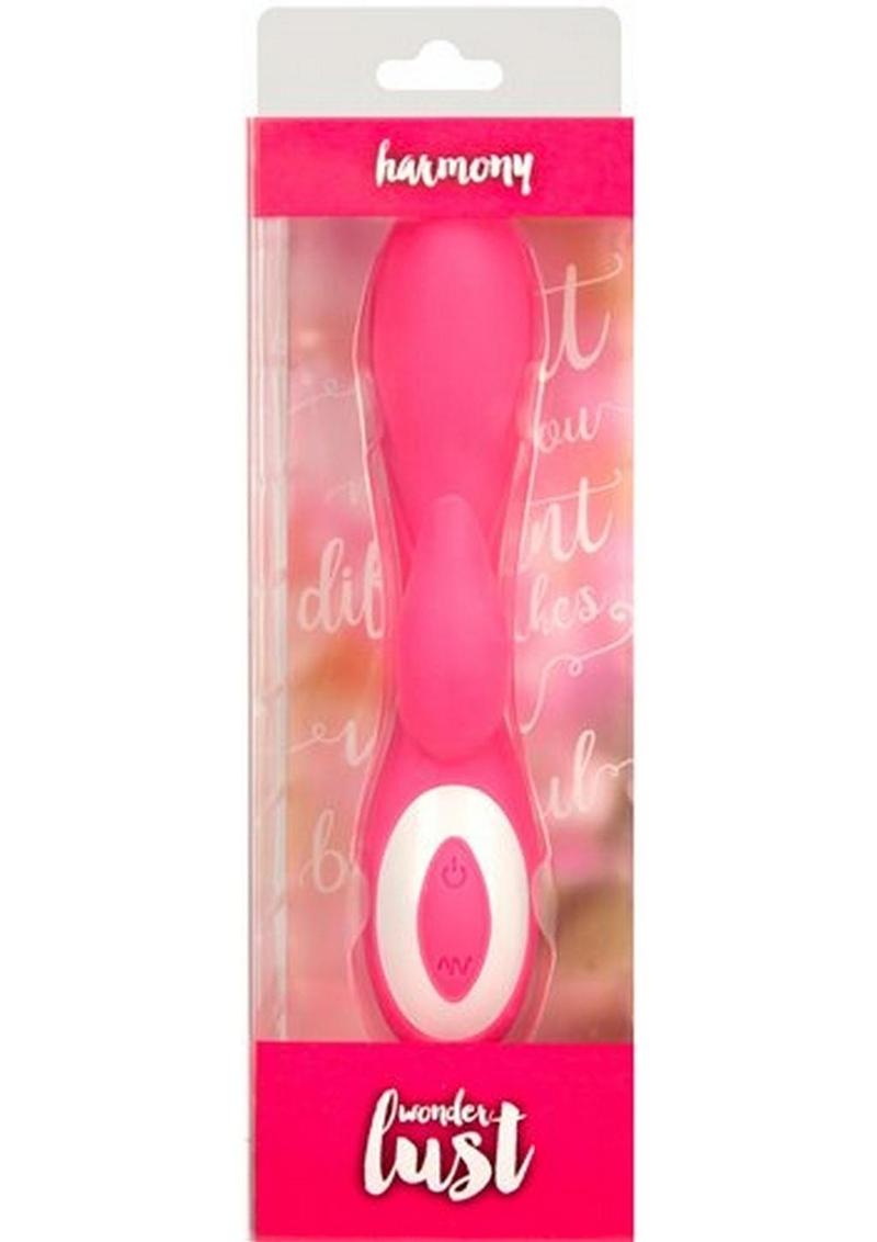 Wonderlust Harmony USB Rechargeable Silicone Dual Vibe Waterproof Pink