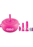 Dillio Vibrating Inflatable Hot Seat Kit Pink