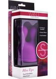 Accesorio de varita de silicona de estimulación dual Bliss Tips de Wand Essentials, color morado