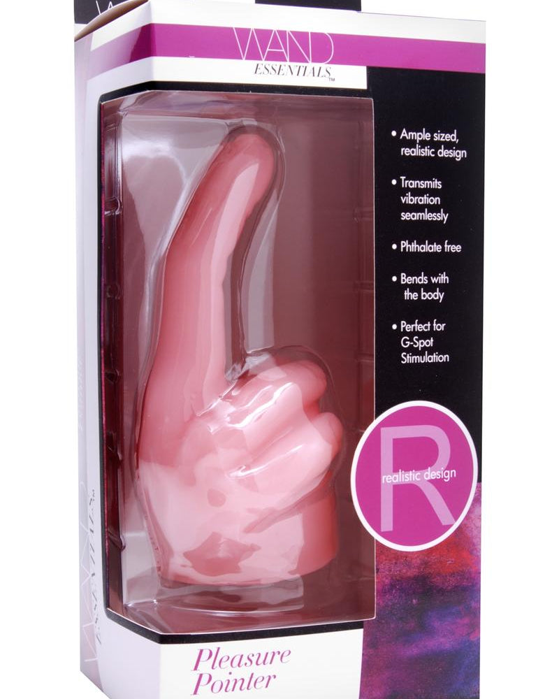 Accesorio para varita de dos dedos con puntero de placer Wand Essentials, color carne