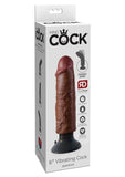 King Cock 6" Vibrating Cock Brown